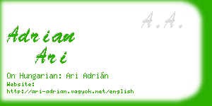 adrian ari business card