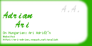 adrian ari business card